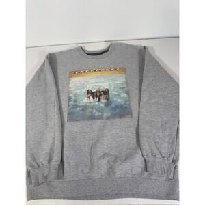 Aerosmith Band Graphic Sweatshirt Mens Large Grey‎ Long Sleeve Vintage Band